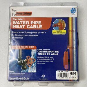 Frost King HC30 Electric Water Pipe Heat Cable 30' NEW